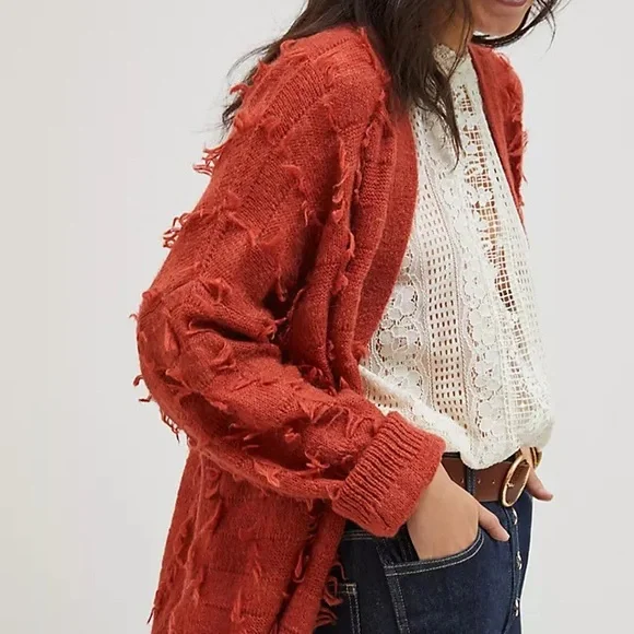 Maeve by Anthropologie Janis Fringed Checkered Cardigan - Picture 4 of 7